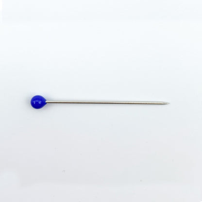 Bohin Glass Head Pins Dark Blue 1-3/16": 80 Murano Glass Head Extra Fine Straight Pins