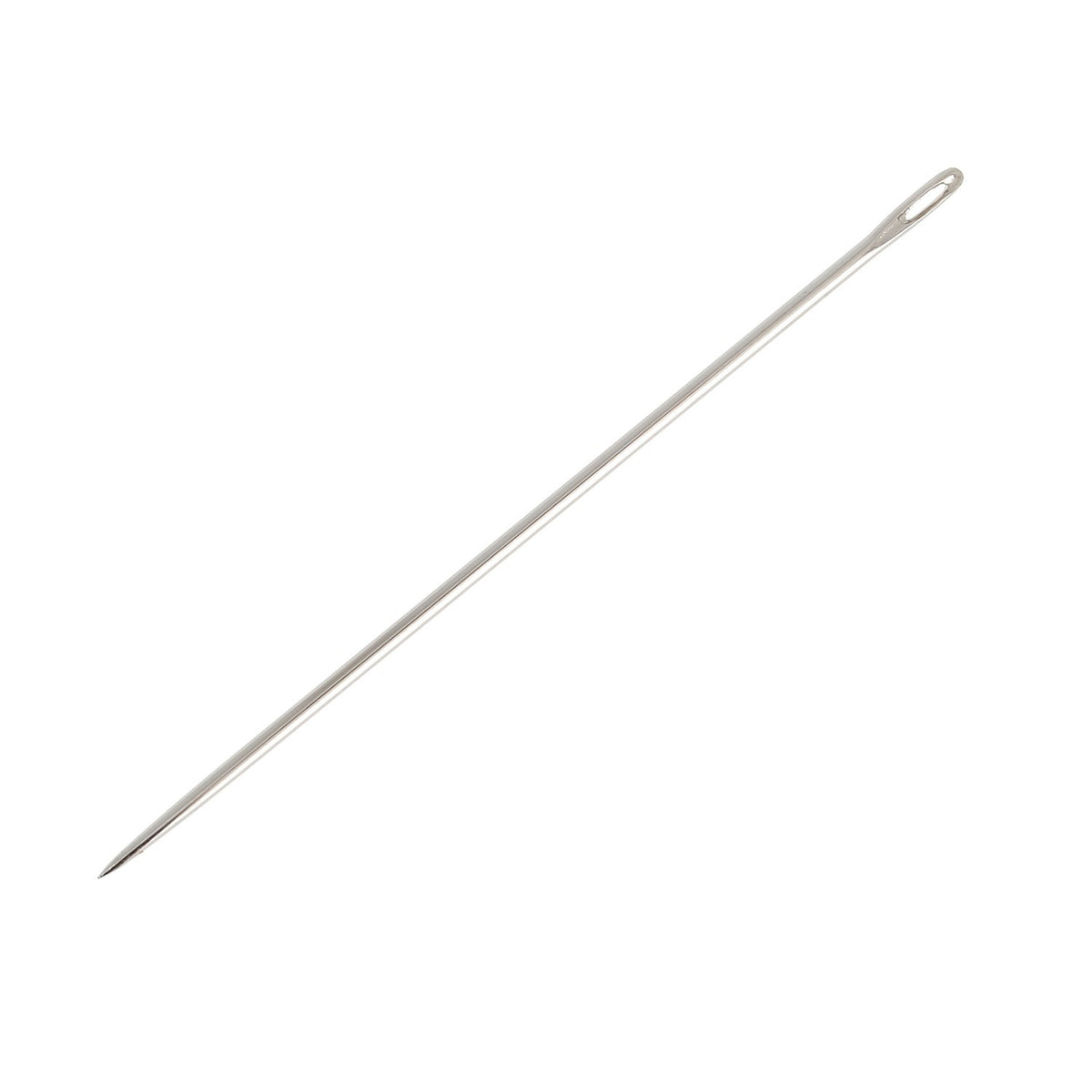 Silver embroidery needle on a white background.
Photo by Bohin [additional_image_link]
