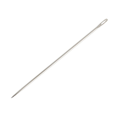 Silver embroidery needle on a white background.
Photo by Bohin [additional_image_link]