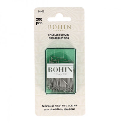Packaging of Bohin straight pin X fine size 20, with 200 pieces included, displayed on a retail card.
Photo by Bohin [image_link]