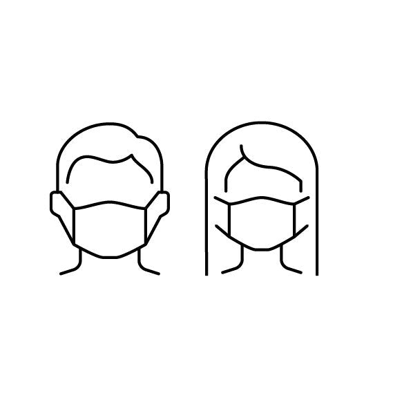 Two black line drawings of people wearing face masks on a white background.
Photo by Creative Grids [additional_image_link]