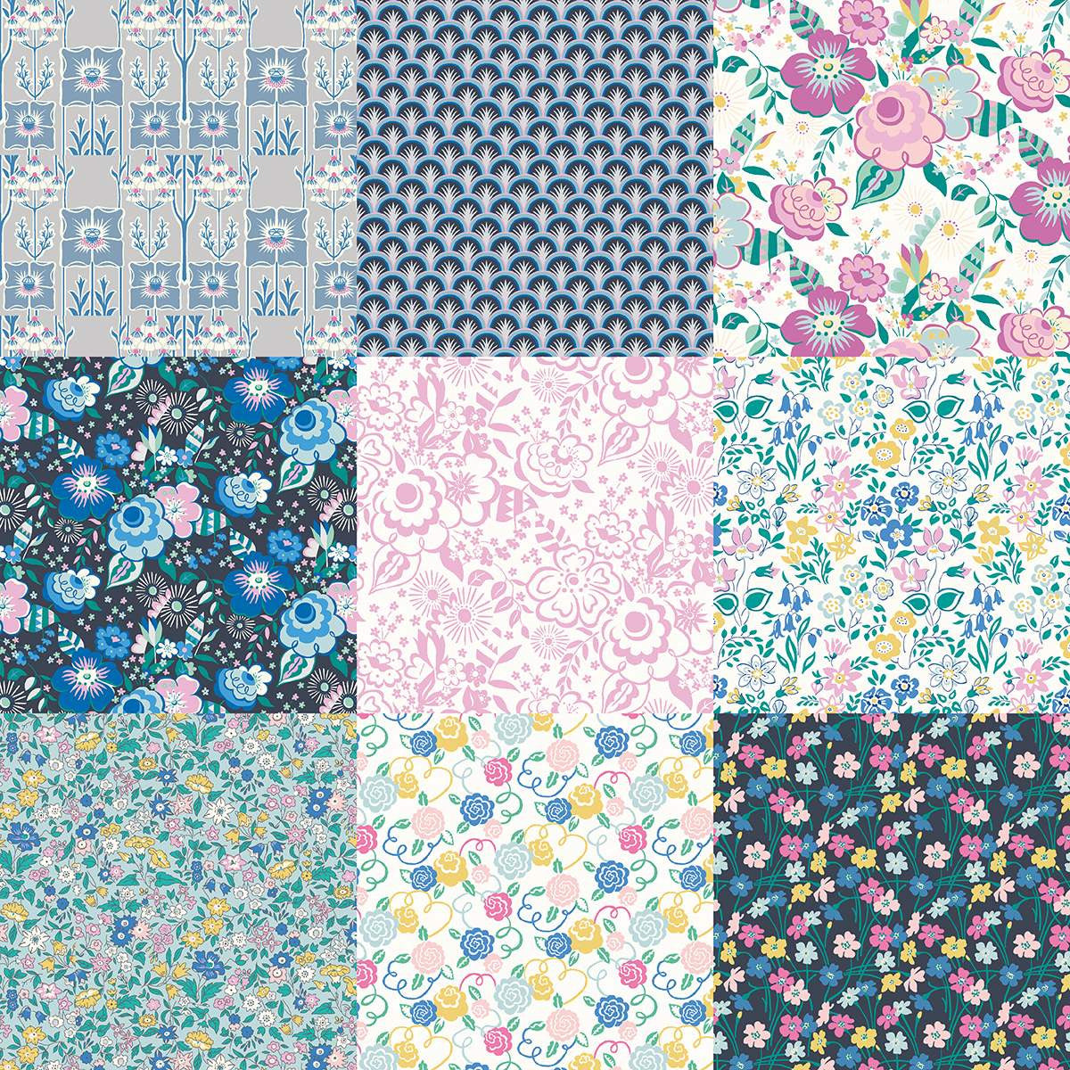 Liberty Deco Dance Collection Deco Rose A Yardage