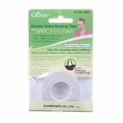 CLOVER Double Sided Basting Tape 1/2" x 7.5 Yards from Nancy Zieman: 1/2" x 7.5 Yards For Sewing and Crafting