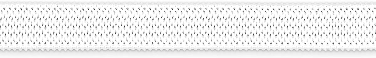 A close-up of a white fabric or ribbon with a repeating pattern of small black teardrop-like shapes and scalloped edges along the bottom.
Photo by Dritz [additional_image_link]