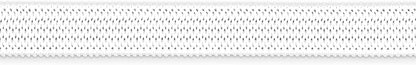 A close-up of a white fabric or ribbon with a repeating pattern of small black teardrop-like shapes and scalloped edges along the bottom.
Photo by Dritz [additional_image_link]