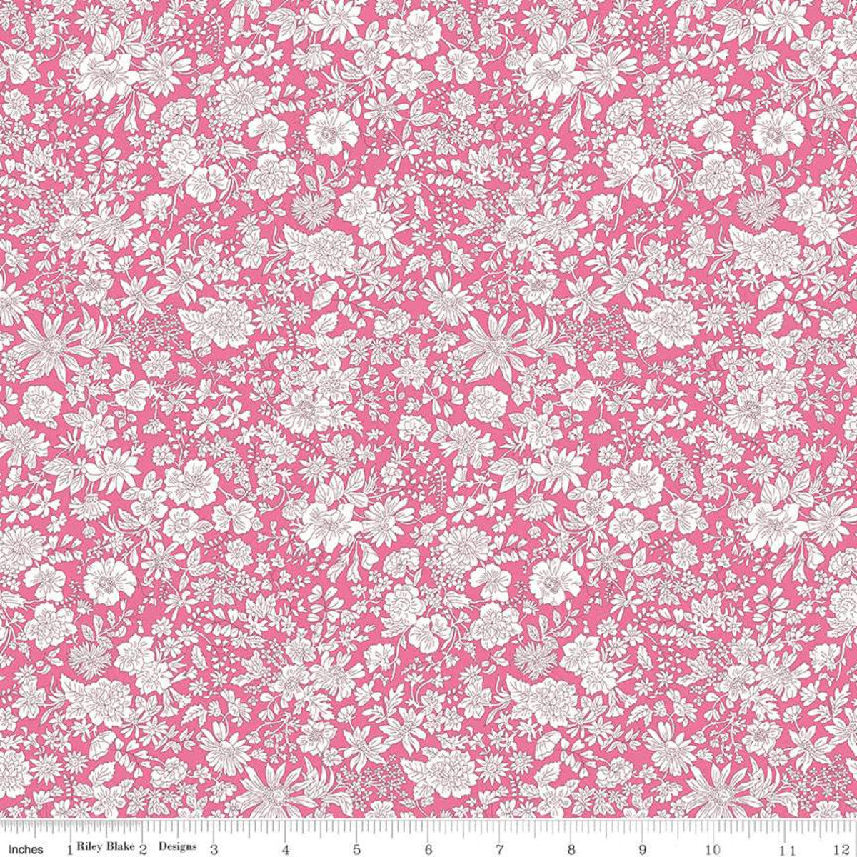 Liberty Fabrics Emily Belle Bright Pink Yardage