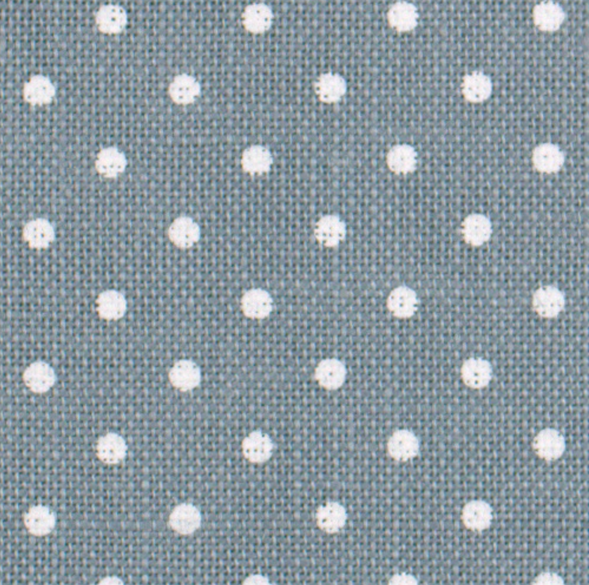 Blue linen with white polka dots.
[additional_image_link]