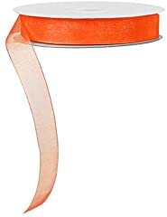 A spool of sheer orange ribbon with one end unspooled, shown against a plain white background.
[additional_image_link]