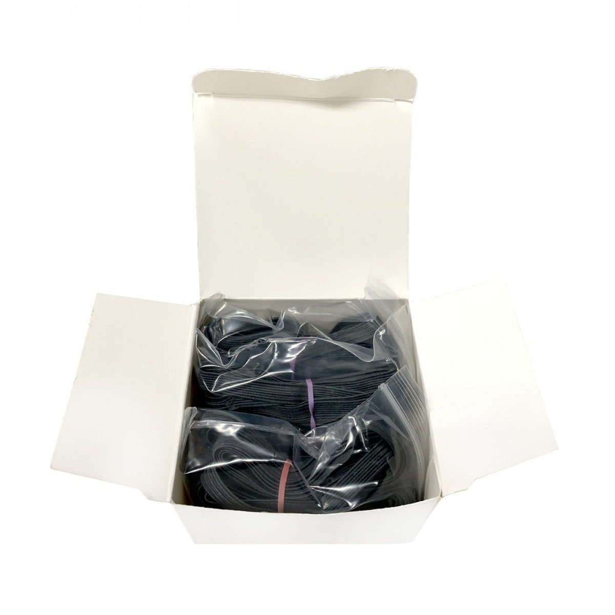 Box of packaged gray flat elastic bands, labeled as 1/4 inch elastic content per package.
Photo by The Gypsy Quilter [additional_image_link]