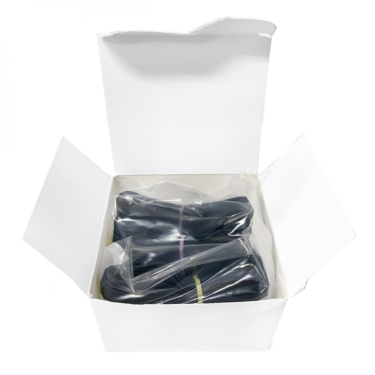 Box of packaged navy blue flat elastic bands, labeled as 1/4 inch elastic content per package.
Photo by The Gypsy Quilter [additional_image_link]