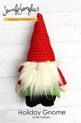 HOLIDAY GNOME SOFTIE Pattern from Jennifer Jangles: 16" Tall Scandinavian Tomte Christmas Gnome