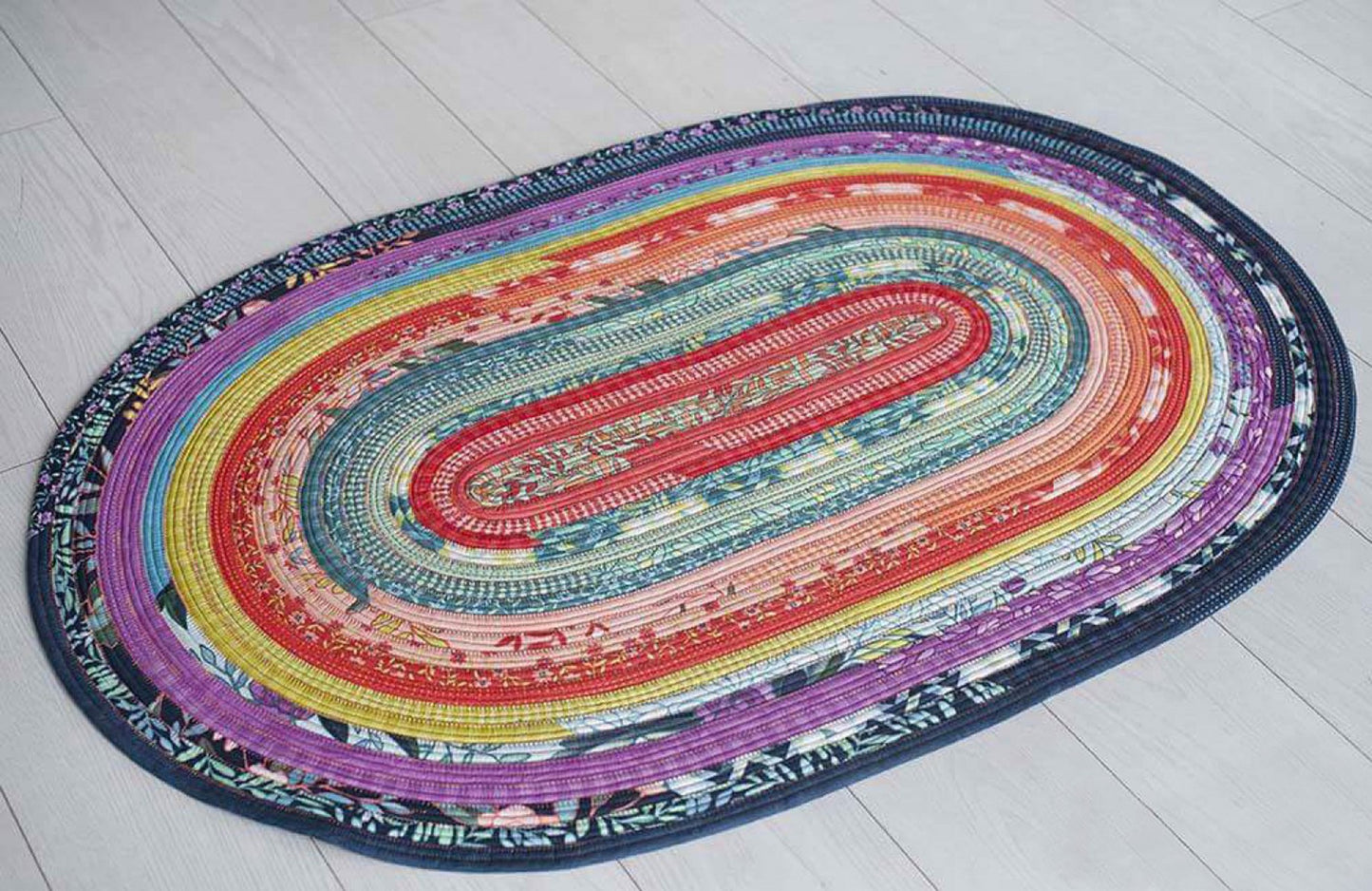 Multicolor jelly roll rug.
Photo by R.J .Designs [additional_image_link]