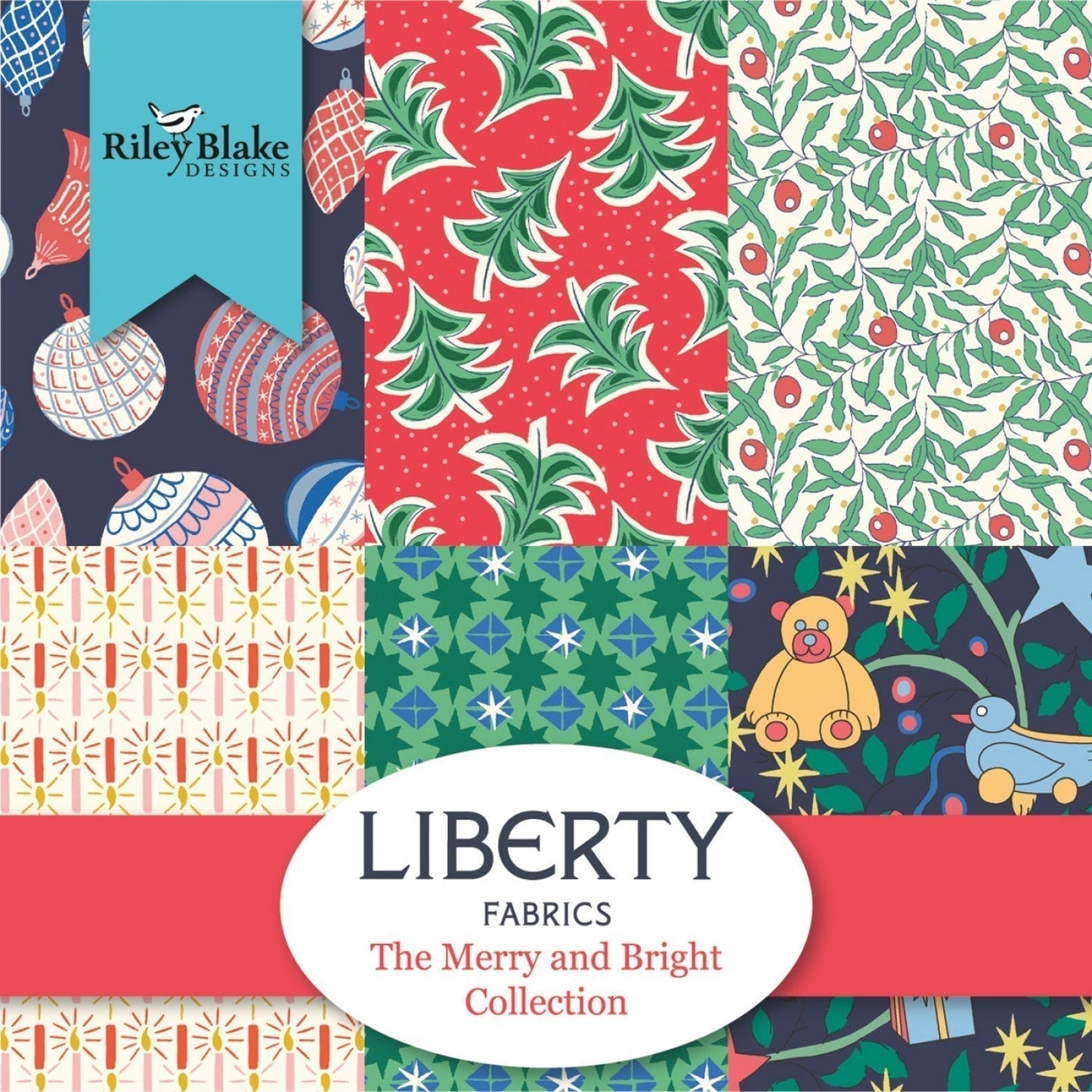 Liberty Fabrics Merry and Bright Dancing Trees B Yardage