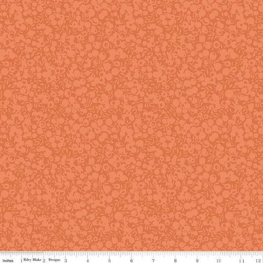 A fabric from the Wiltshire Shadow Collection in Clementine Orange with a leaf and berry pattern.
Photo by RileyBlakeDesigns.com [image_link]