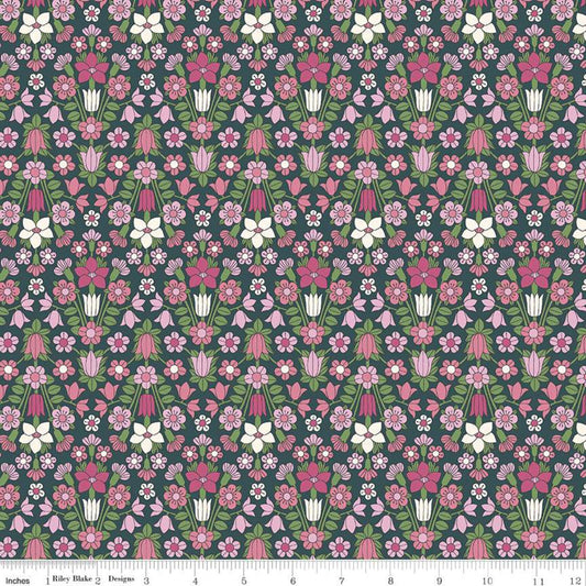 Yardage of Hampstead Meadow B fabric from the Flower Show Midsummer Collection by Liberty Fabrics, featuring a floral pattern.
Photo by RileyBlakeDesigns.com [image_link]