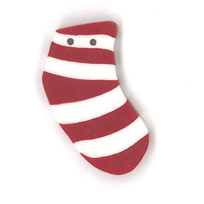 Red and white striped sock button.
Photo by JustAnotherButtonCompany.com [additional_image_link]