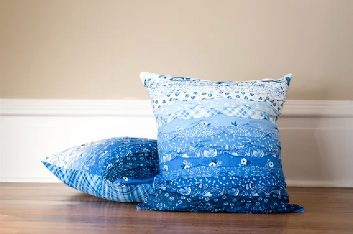 Prim Pillow pattern by Briar Hill Designs with a scalloped effect using hand-stitched pin tucks.
Photo by Briar Hill Designs [additional_image_link]