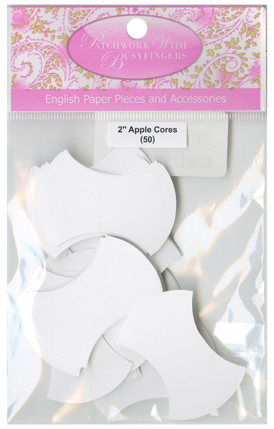 English paper pieces 2" apple cores package.
Photo by Sue Daley [additional_image_link]
