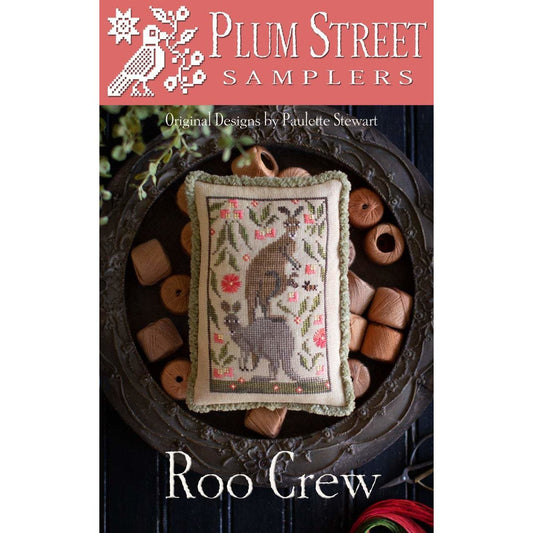 Roo Crew Cross Stitch Embroidery Kit from Plum Street Samplers: Pattern, Linen, Floss & Trim
