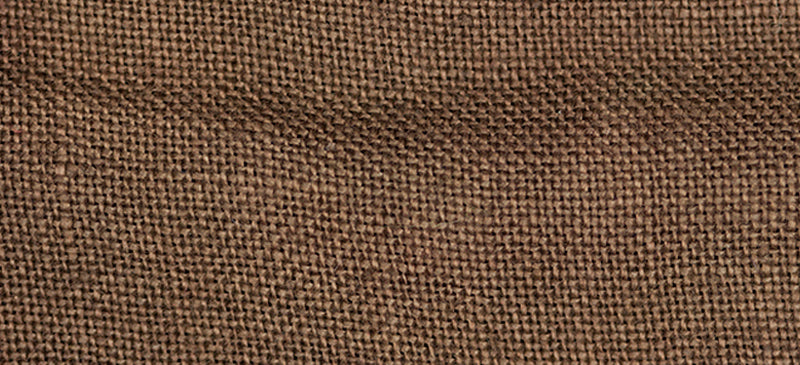 A close-up texture shot of brown linen fabric, showing the detailed weave pattern.
Photo by WeeksDyeWorks.com [additional_image_link]