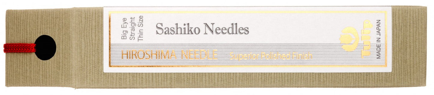 Tulip Sashiko Needles Big Eye Straight Thin Size: 4 Hiroshima Needles