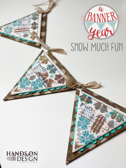 SNOW MUCH FUN Cross Stitch Embroidery Kit of A Banner Year by Cathy Habermann for Hands On Design