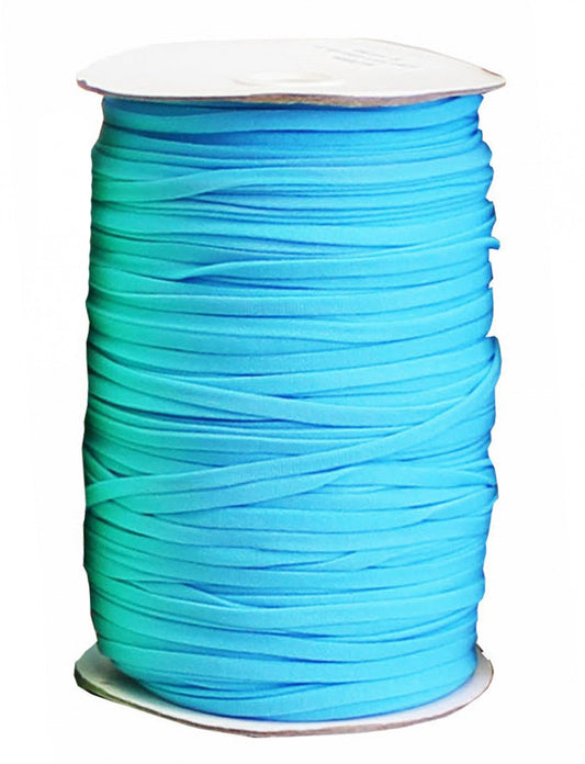 A spool of turquoise blue soft stretch elastic.
[image_link]