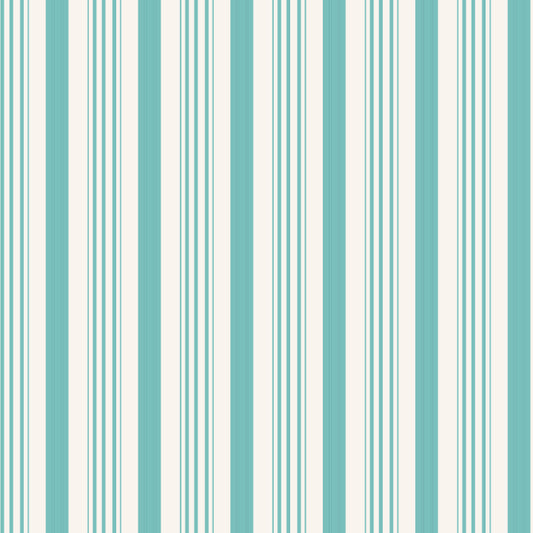 A stripe pattern fabric from the Barefoot Roses Classics Collection, with aqua and white colors.
Photo by TanyaWhelan.com [image_link]