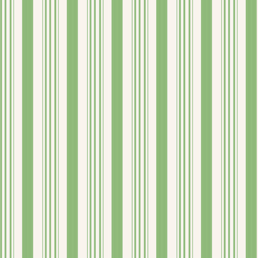 Vertical striped pattern with alternating wide sage green and narrow dark green stripes on an off-white background.
Photo by TanyaWhelan.com [image_link]