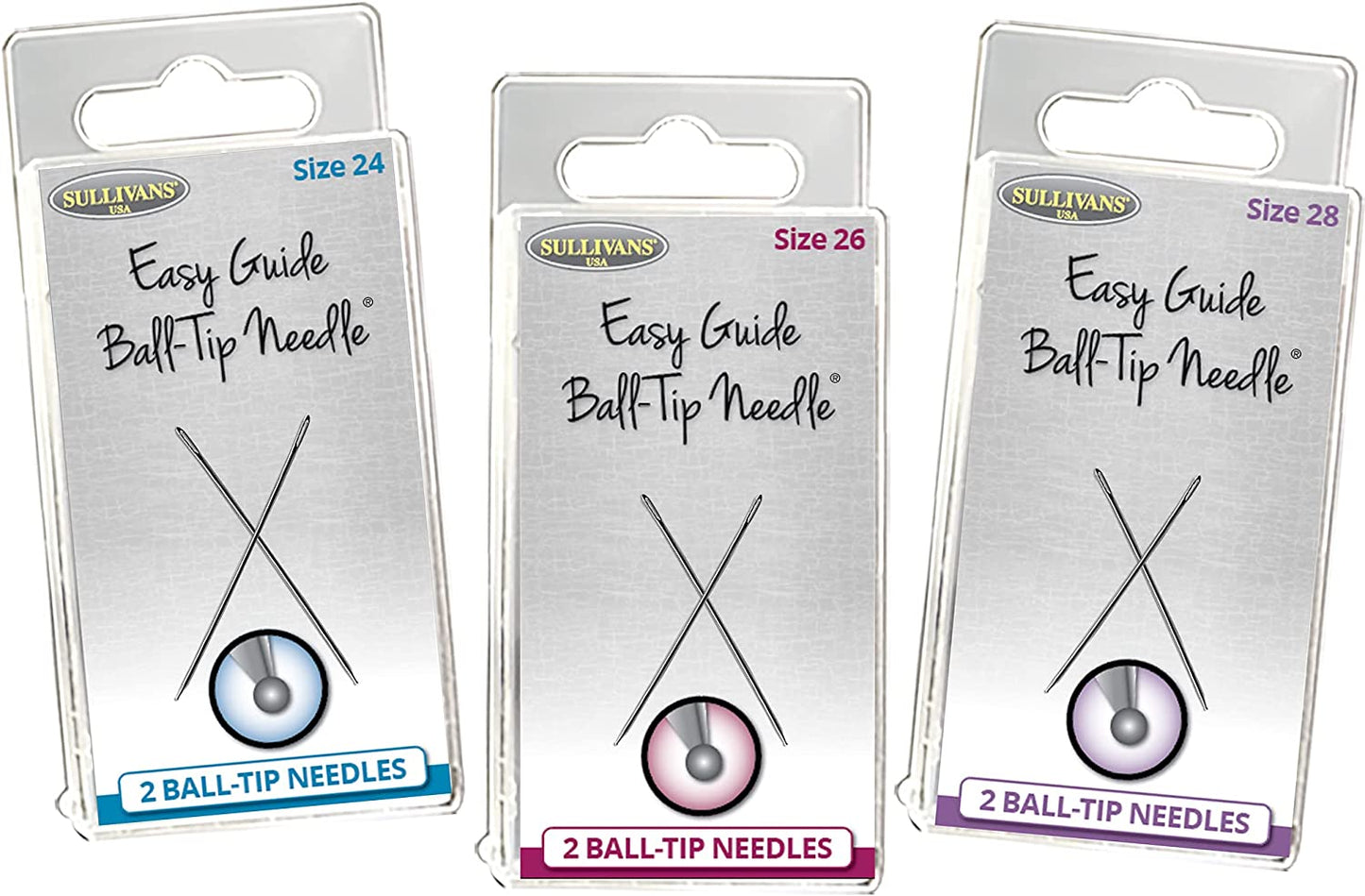 The Easy Guide Ball-Tip Needles No. 26 for Tapestry and Cross Stitch from Sullivans Needles: 2 Needles Imported Germany