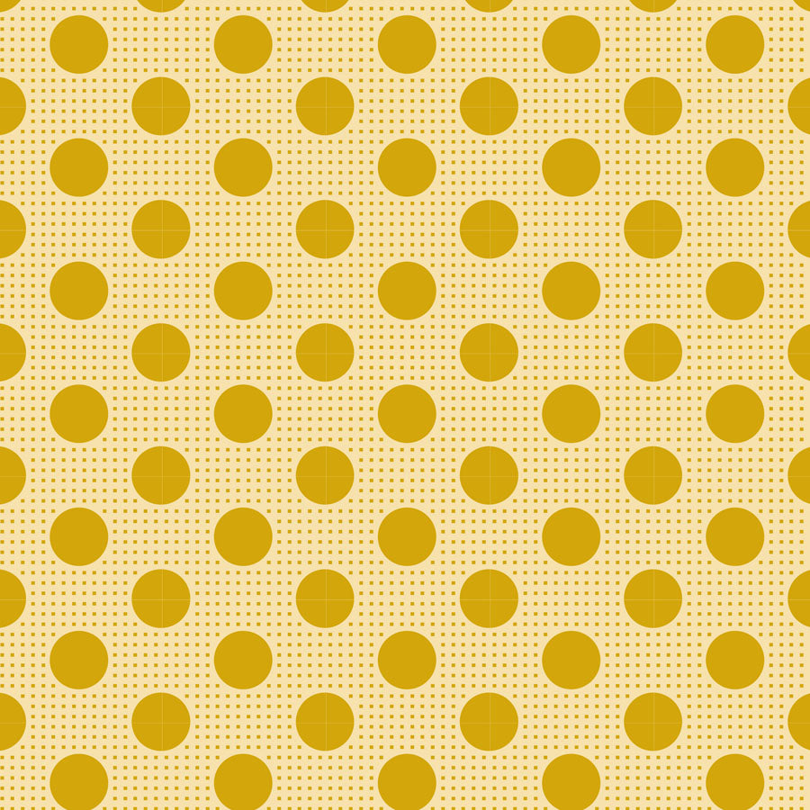 Pattern of yellow polka dots on a textured beige background.
Photo by Tildafabrics.com [image_link]