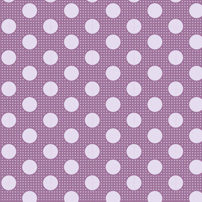 Pattern of white circles on a purple background.
Photo by Tildafabrics.com [image_link]