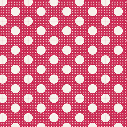 Pattern of white circles on a pink background.
Photo by Tildafabrics.com [image_link]