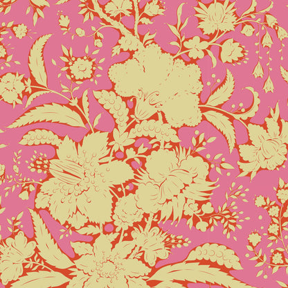 A piece of pink fabric with a floral pattern designed by Tone Finnanger for Tilda Fabrics.
Photo by Tildafabrics.com [additional_image_link]