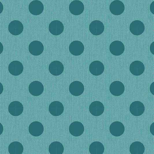 Aqua green chambray fabric with a dotted pattern.
Photo by Tildafabrics.com [image_link]