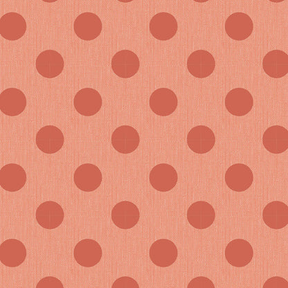 Pattern of ginger polka dots on a light orange background.
Photo by Tildafabrics.com [additional_image_link]