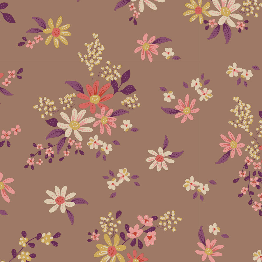 Floral pattern on a brown background.
Photo by Tildafabrics.com [additional_image_link]