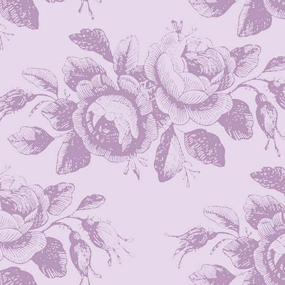 A piece of fabric with a purple floral pattern on a pink background.
Photo by Tildafabrics.com [image_link]