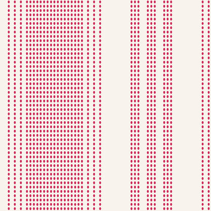 A repeating geometric pattern of vertical dotted stripes in a muted red on a warm off-white background.
Photo by Tildafabrics.com [additional_image_link]