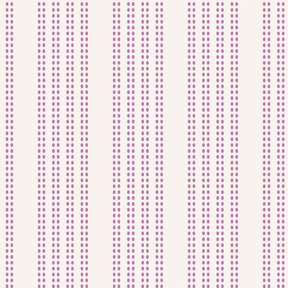 A repeating pattern of vertical dotted stripes in dusty purple on a warm off-white background.
Photo by Tildafabrics.com [additional_image_link]
