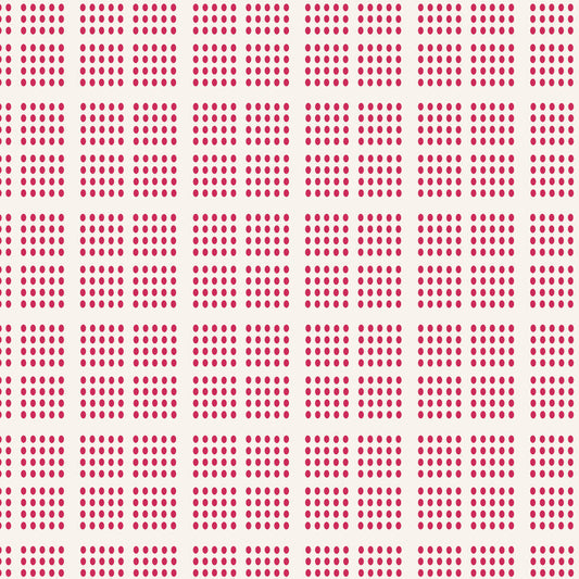 A red and white checkered fabric, resembling a tea towel, with a waffle pattern from the Tilda Basics collection.
Photo by Tildafabrics.com [image_link]