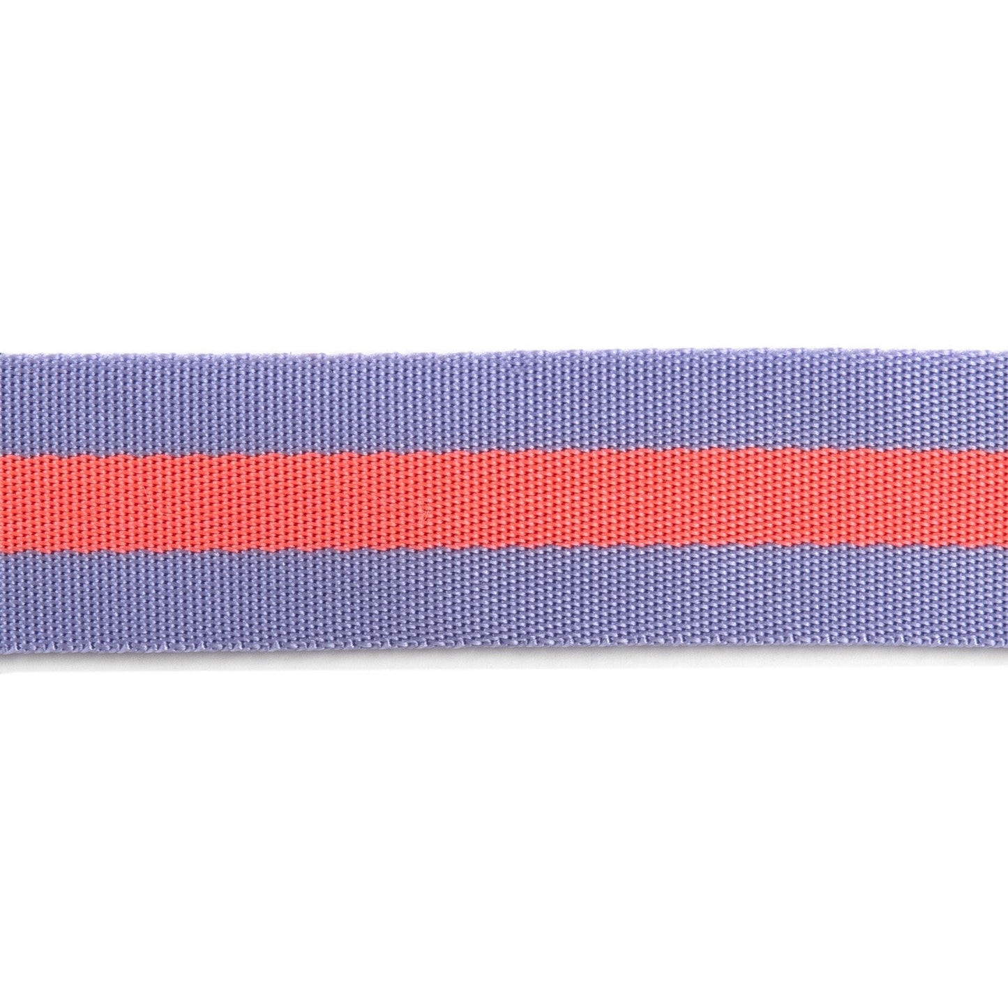 A spool of Tula Pink striped Nylon Webbing in lavender and neon peach colors, used for sewing and crafting.
Photo by RenaissanceRibbons.com [additional_image_link]