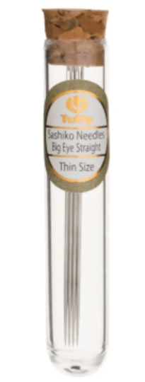 Tulip Sashiko Needles Big Eye Straight Thin Size: 4 Hiroshima Needles