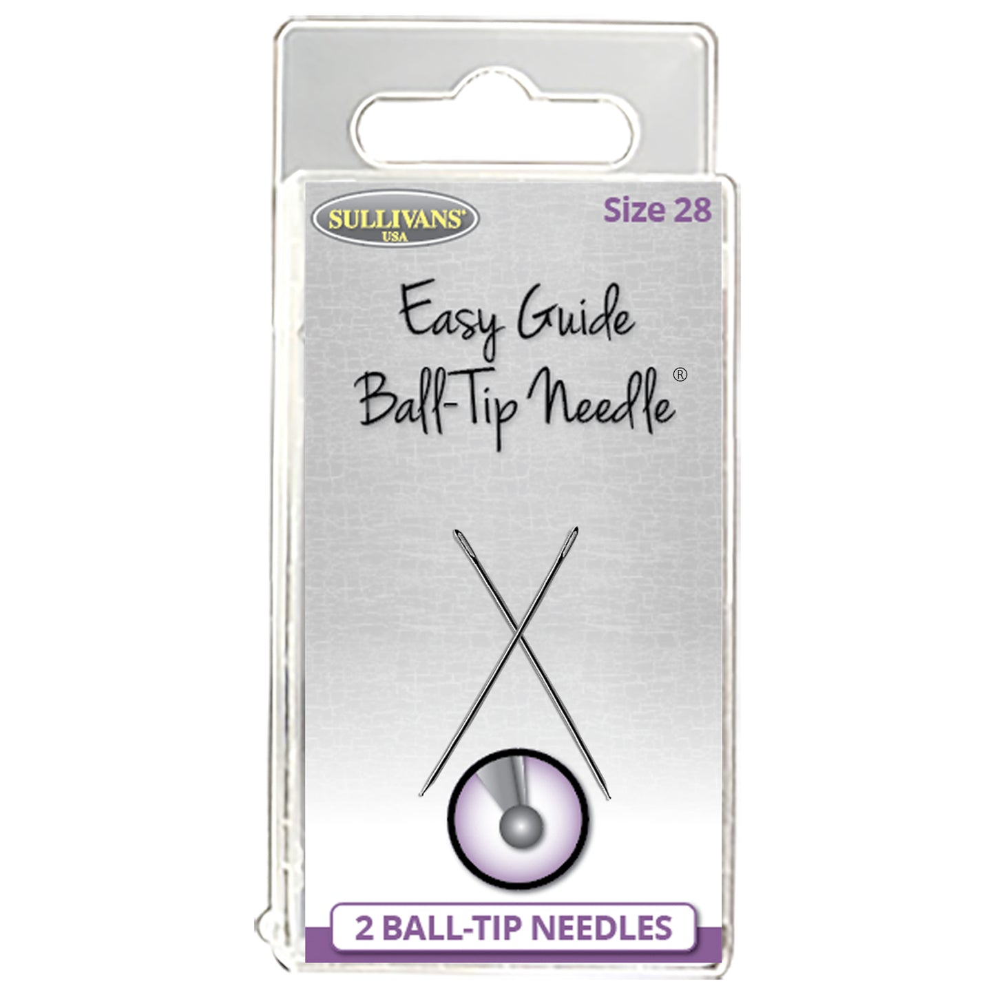 The Easy Guide Ball-Tip Needles No. 28 for Tapestry and Cross Stitch from Sullivans Needles: 2 Needles Imported Germany