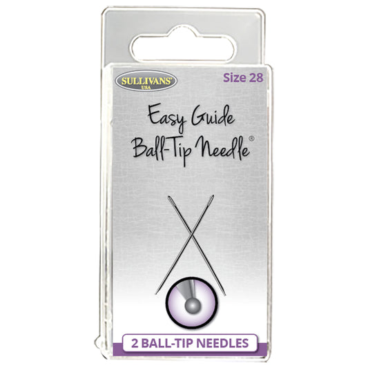 The Easy Guide Ball-Tip Needles No. 28 for Tapestry and Cross Stitch from Sullivans Needles: 2 Needles Imported Germany
