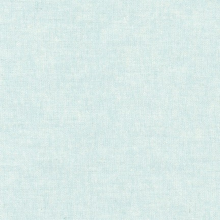 Essex Yarn Dyed Aqua Yardage from Robert Kaufman: Solid Chambray Linen and Cotton Blend