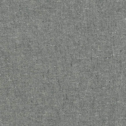 Essex Yarn Dyed Graphite Yardage from Robert Kaufman: Solid Chambray Linen and Cotton Blend